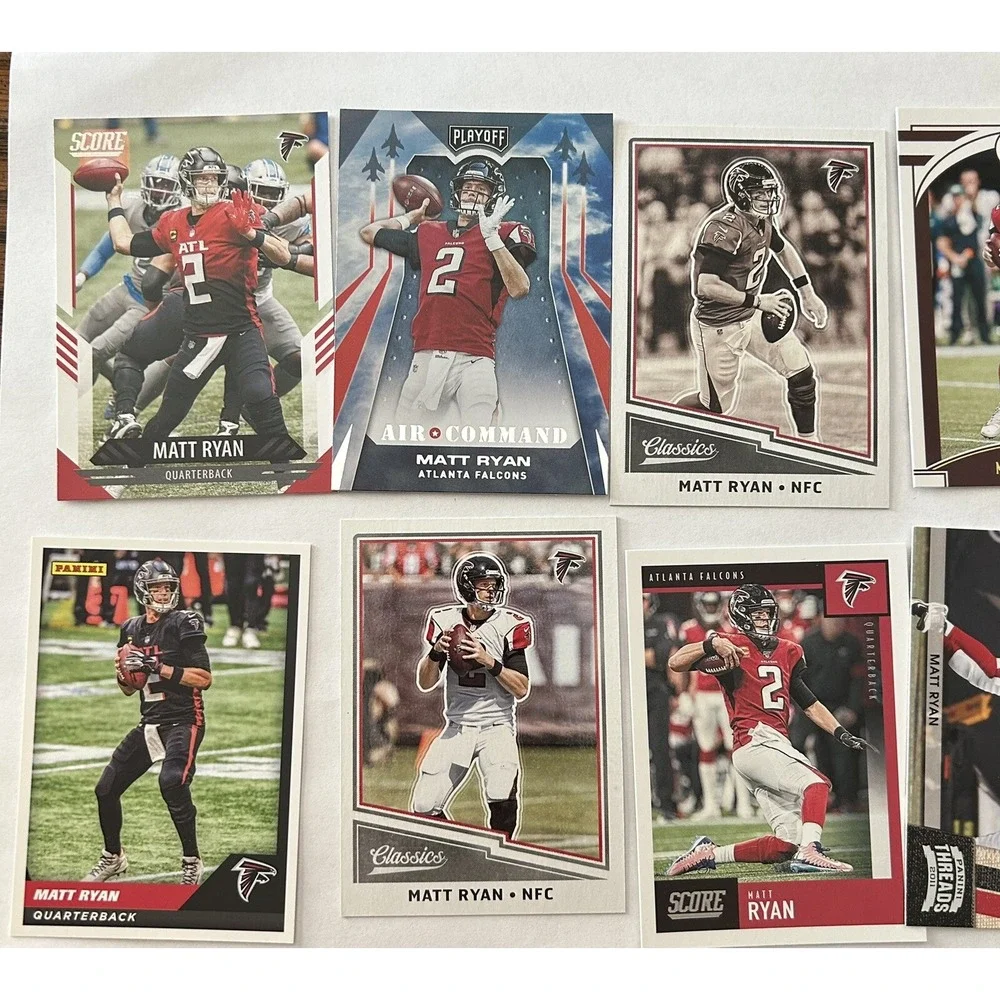 Lot of 8 Matt Ryan Falcons Football Trading Cards (X9)